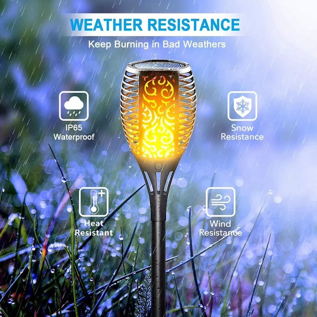 LED Solar Flame Lamp, Outdoor Lawn Solar Lights, Solar Garden Light Torch Energy Saving LED, Outdoor Light Garden