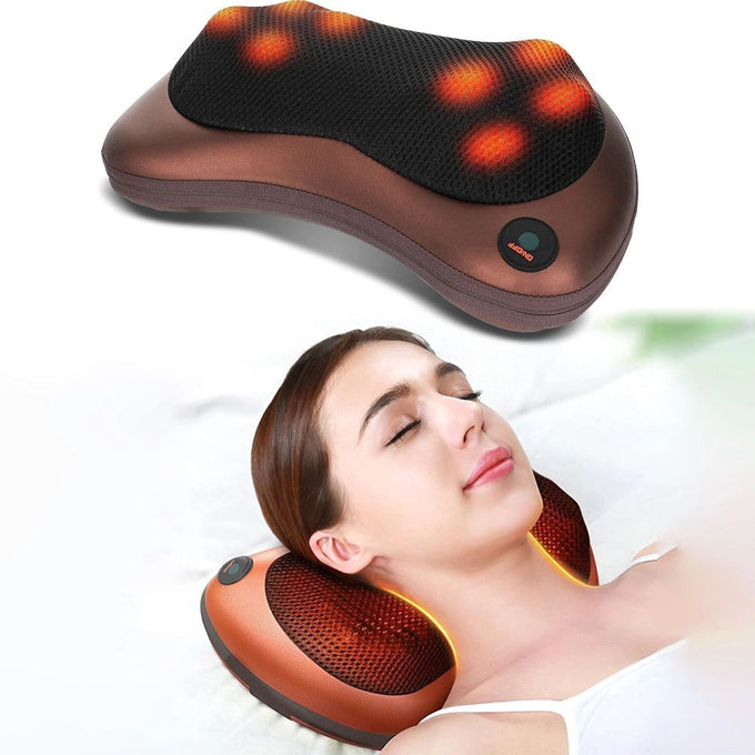 Massage Pillow With Heat Balls ,Neck Massager Shoulder Massager Back Massager For Home,Office And Car Use